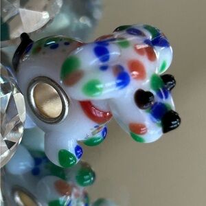 Dog charm Murano Glass bracelet or necklace